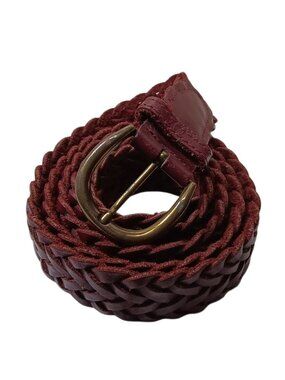 Argentinian Genuine Braided Leather Belt Made in Argentina 42 Brass Buckle